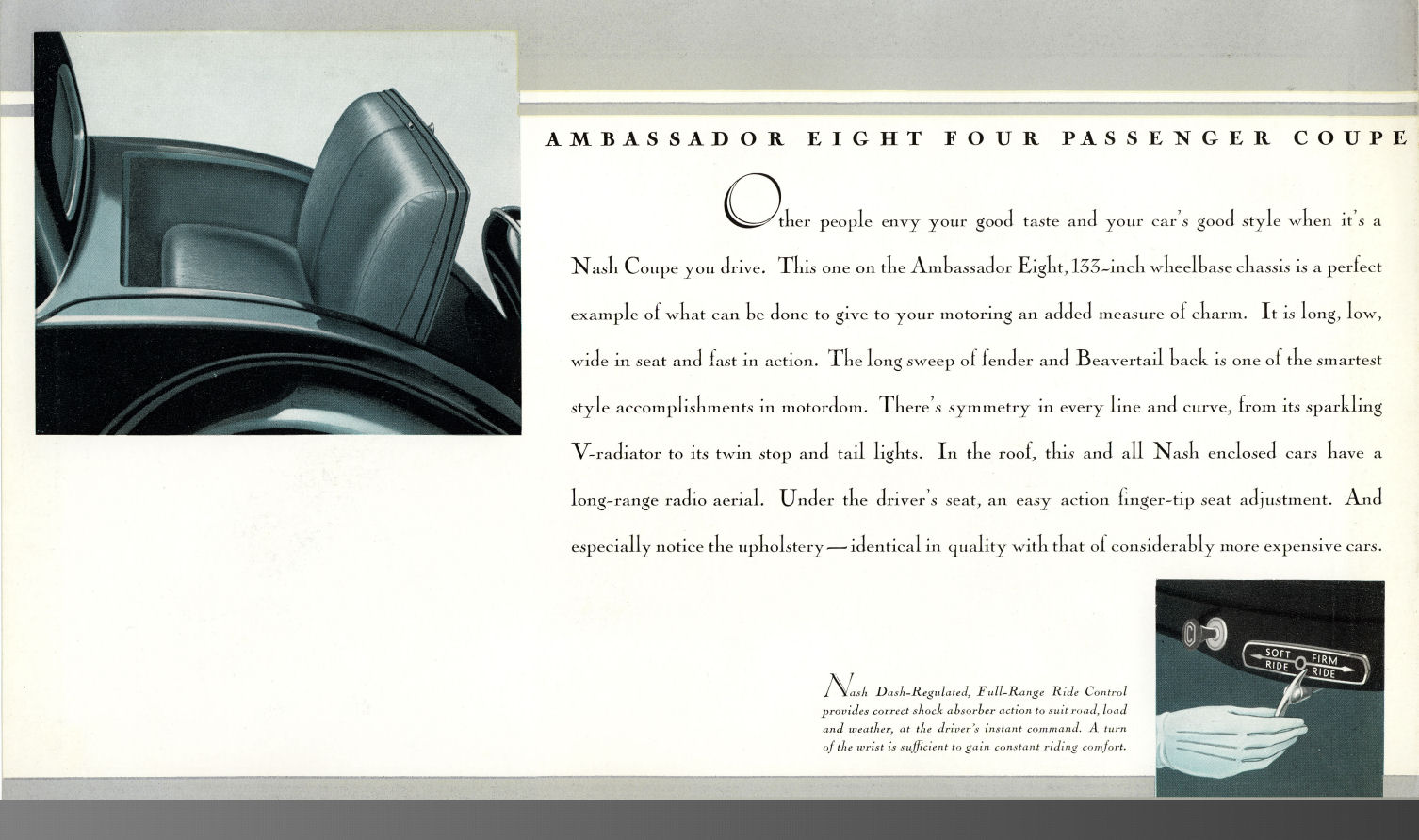 1933 Nash Eight Brochure Page 15